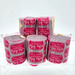 5 ct Mary Maxim Pre-Cut Latch Hook Rug Yarn 1 oz. Vintage #06 Lt. Grey Acrylic